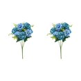thumbnail image 3 of ziyahi Artificial Flower Bouquet Home Silk Cloth Decor Wedding Party Fake Flower blue 2Set, 3 of 6