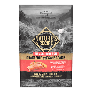 Natures Recipe 5.4KG Grain Free Adult Dog Food, Salmon