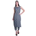 thumbnail image 1 of Moomaya Printed Womens Sleeveless Peter Pan Collar Kurta Pant Set,2 Piece Ethnic Set, 1 of 6
