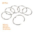 thumbnail image 3 of Unique Bargains Metal Binder Rings, Silver Tone, 20 Count, 20 Pack, 3 of 5