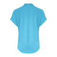 thumbnail image 4 of Hot Sale!! Mode Décontractée pour Femmes Col en V Boutonné Manches Courtes T-Shirt, 4 of 6