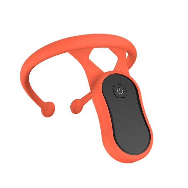 Posture Back Straightener Brace Reminder Shoulder Support Neck Health Neck Back Care Intelligent Induction Adjuster for Household Orange
