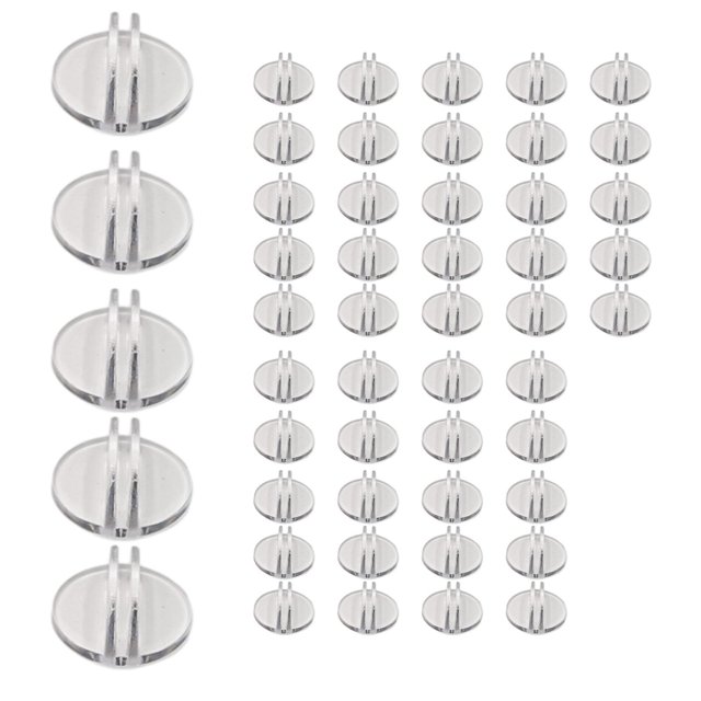 Bunblic 50 Pieces Game Card Stands Miniature Bases Portable Business Card Holder, Board Game Props Clear Game Card Holder for Display