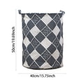 thumbnail image 2 of BKER Patterned Linen Laundry Hamper Without Lid Large Open Top Dirty Stylish And Breathable Fabric For Bedroom Or Bathroom Easy And Durable Design, 2 of 5