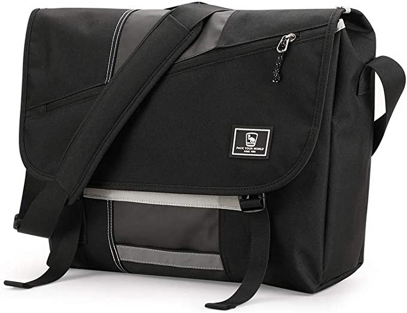 Jinsinto Messenger Bag for Women - Canvas 14 Inch Laptop Satchel Computer Briefcase Mens Crossbody Bag School Backpack