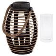 thumbnail image 2 of Truu Design, Lanterne ovale en rotin et bois, 2 of 4