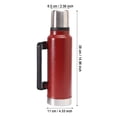 thumbnail image 3 of WIFKLSIIPG 47.3oz /64.2oz(1.4L/1.9L) Flasque Multifonctionnelle Chaud et Froid Bouteille à Grand Ouverture en Acier Inoxydable Isolation Longue Durée pour le Camping (Noir), 3 of 4