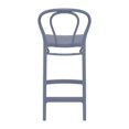 thumbnail image 5 of Compamia Victor Tabouret de Comptoir Contemporain en Résine pour Intérieur et Extérieur - Ensemble de 1, Gris Foncé, 5 of 5