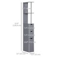 thumbnail image 3 of HOMCOM Narrow Bathroom Floor Cabinet with Drawer, Open Shelves, 3 of 10