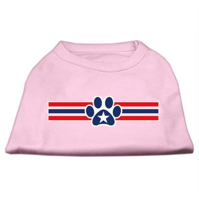 Patriotic Star Paw Screen Print Shirts Light Pink Xl (16)