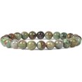 thumbnail image 1 of Bracelet Extensible Unisexe en Perles Rondes 8 mm en Pierre Précieuse d'Opale Verte Naturelle 7 Pouces, 1 of 2