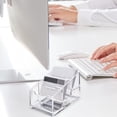 thumbnail image 4 of Clear Plastic Business Card Storage Box Organizer for Desk, Exhibition, or Home, ABS Material, 12x11x7cm, Spacious Card Holder, 4 of 7