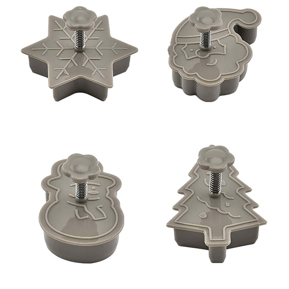 Christmas Baking Molds Silicone,Christmas Silicone Molds For Baking,Christmas Cookie Cutters,Christmas Candy Molds,Three-Dimensional Spring Pressing Baking Create Christmas TRE