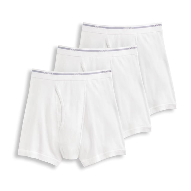 Jockey Men's 100% Cotton Lightweight Classic 5" Boxer Brief - 3 Pack