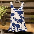 thumbnail image 2 of UPPADA Camisoles d'Été pour Femmes à Col Rond Coupe Ample T-Shirts Décontractés Mode Sans Manches Vêtements de Plage Ourlet Fluide Chandails à Enfiler Hauts Plage Boho Vêtements oferta Relampago Bleu,P, 2 of 4
