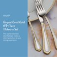 thumbnail image 3 of Mikasa Ensemble de Coutellerie en Acier Inoxydable 65 Pcs Regent Pearl Gold, Service pour 12, 3 of 5