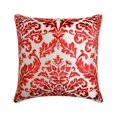 thumbnail image 1 of The HomeCentric Housse de Coussin Décorative, Housses de Coussin Rouge Cayenne, Housse de Coussins Damassé Rouge, Lot de 2 Housses de Coussin, 18x18 Pouces (45x45 cm), Taie d'Oreiller Carrée en Velours Burnout, Floral - Damassé Rouge Cayenne, 1 of 4