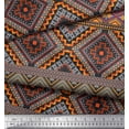 thumbnail image 3 of Soimoi Moss Georgette Fabric Geometric Southwestern Print Sewing Fabric Yard 42 Inch Wide, 3 of 3
