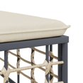 thumbnail image 3 of vidaXL Garden Middle Sofa with Beige Cushions Poly Rattan, 3 of 4