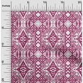 thumbnail image 2 of oneOone Rayon Dark Magenta Fabric Ikat Craft Projects Decor Fabric Printed By The Yard 56 Inch Wide, 2 of 4