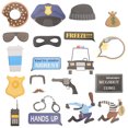 thumbnail image 1 of 21 Pcs Police Catching Thief Role Play Party Photo Props Funny Party Tool Decoration, 1 of 8