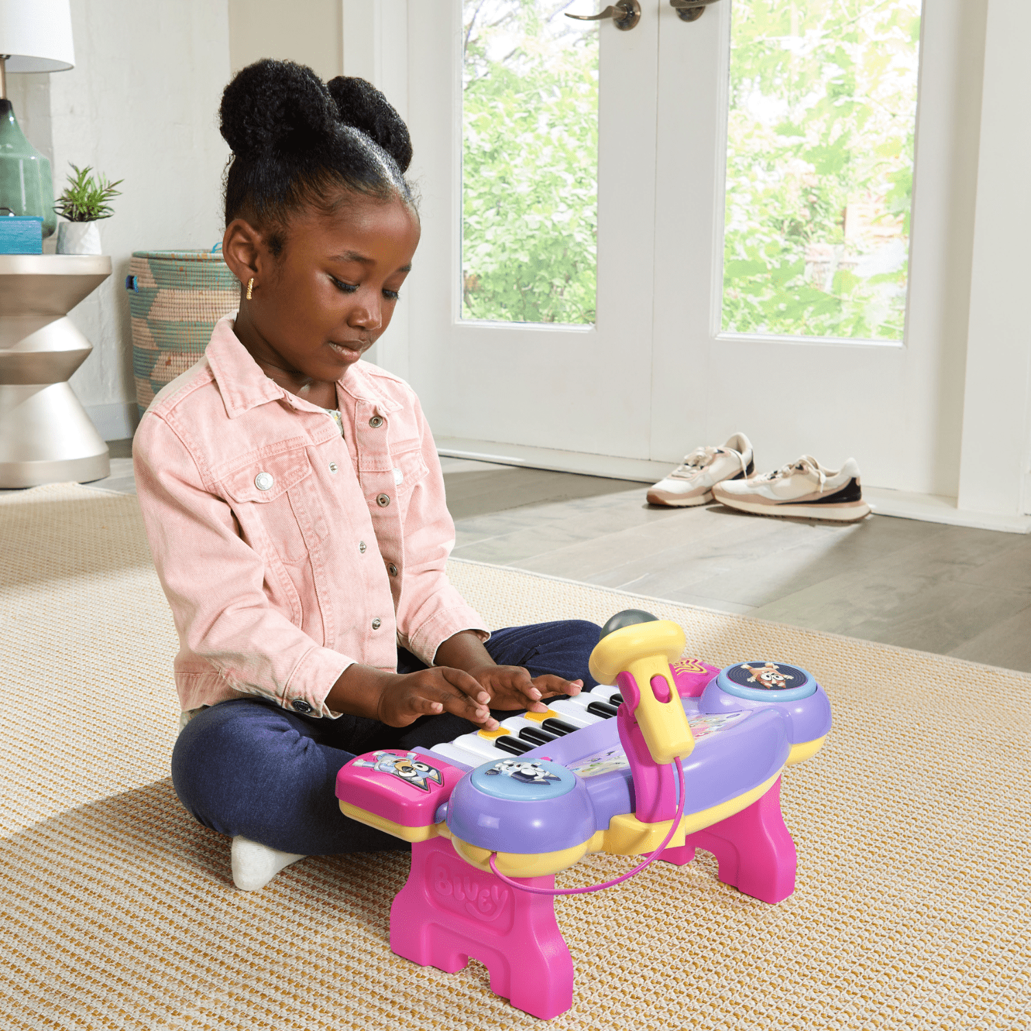 VTech Bluey Super piano DJ avec microphone pour les enfants - Version Française, 3+ Ans