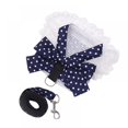 thumbnail image 1 of Dog Bowknot Harness with Leash Set For Small Medium Dogs Cat Lace Print Fashion Party, 1 of 5