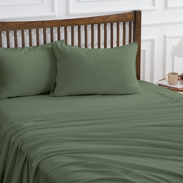Hitime Ensemble de Draps en Microfibre 4 Pcs California Très Grand, Poche Profonde Convient à 16 Pouces, Respirant Ultra Doux Style Hôtel de Luxe Déco Maison Ensemble de Draps Taille Cal Très Grand, Cadeau pour Femmes, Hommes