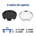 thumbnail image 4 of Wheel Center Caps, 4PCS 55mm Car Wheel Center Caps Hub Tyre Rim Hub Cap Cover Universal ABS, 4 of 8