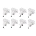 thumbnail image 1 of MasteelfCA 8pcs Rose Shaped Ceramic Kitchen Cupboard Cabinet Drawer Door Knobs Pull Handles (White), 1 of 8