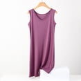 thumbnail image 2 of Timegard Sleep Wear for Women Plus Size V Neck Tank Top Loose Comfy Solid Color House Dress Homewear, 2 of 6