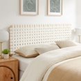 thumbnail image 1 of Modway Queen Sparta Weave Vegan Leather Headboard, Beige, 1 of 8