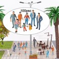 thumbnail image 4 of lionlar Mini Figurines Peintes à la Main Décor Poses Assorties Jouets Mini Table de Sable PVC Personnes 100 Pcs 75e, 4 of 8