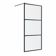thumbnail image 2 of 48" x 35" Black Framed Walk‑In Shower Panel – Modular Design with 6 mm Clear Tempered Glass & Adjustable Support Bracket, 2 of 6