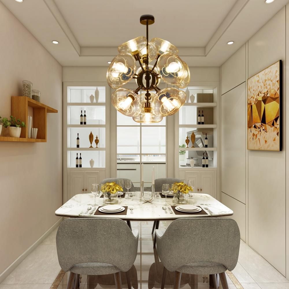 MAGNIFIQUE CHANDELIER EN FORME DE PISSENLIT AVEC 14 AMPOULES LED