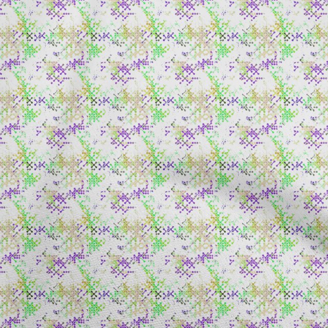 oneOone Polyester Spandex Green Fabric Abstracts Fabric For Sewing Printed Craft Fabric By The Yard 56 Inch Wide