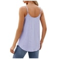 thumbnail image 5 of AherBiu Débardeurs pour Femmes Broderie Œillet Ample Décontracté Camisole Fluide Col Rond Bretelles Spaghetti Boho Tops, 5 of 5