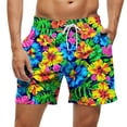 thumbnail image 2 of Kakii Men's Swim Trunks Hawaiian Bathing Mesh Lining Suit Swimsuits Beach Shorts with Pockets, 2 of 6