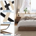 thumbnail image 3 of Modern Floor-Standing Platform Bed Frame, Wooden Bed Frame Without Headboard, Solid Wood Slat Foundation, No Box Spring Needed, Easy Assembly, for Bedroom, Dorm, Small Spaces, 3 of 5