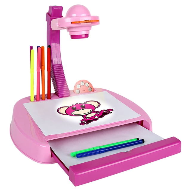 Fridja Children's Projector Ainting Projection Desk Writing Board Drawing Board Toy 5ml Christmas Gift for Kids