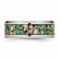 thumbnail image 3 of Bague pour Homme en Acier Inoxydable Poli avec Opale Imitation 8 mm Taille 7,5, 3 of 6