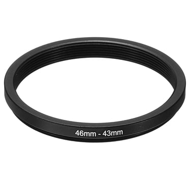 Unique Bargains 46mm-43mm Metal Step Down Ring, Camera Lens Filter Adapter Ring for Camera Lenses Hood, Black
