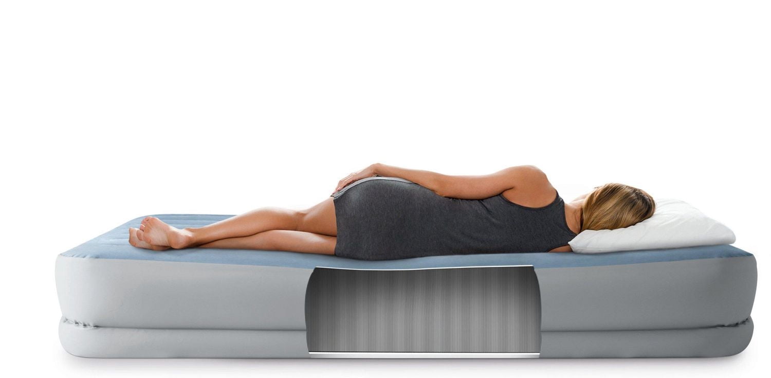 Matelas pneumatique Intex Dura-Beam® Plus Comfort 14" Queen avec pompe USB intégrée