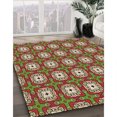 thumbnail image 3 of Ahgly Company Tapis de Zone Rond d'Intérieur Lavable à la Machine, Transitionnel, Rouge Brique de Feu, 7 Pieds Rond, 3 of 7