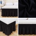 thumbnail image 4 of Solid Color Elastic Bed Skirt Wrinkle Free Dust Ruffle for Twin Queen King US Size, 4 of 4