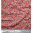 thumbnail image 1 of Soimoi Crepe Silk Fabric Brush Stroke Abstract Print Sewing Fabric Yard 42 Inch Wide, 1 of 3