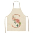 thumbnail image 1 of WIFKLSIIPG English Letter Rose Series Linen Apron for Adults and Children's Kitchen Fouling Apron, 1 of 5
