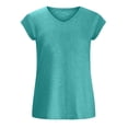 thumbnail image 2 of XZNGL T-Shirt Printing Machine Fashion Woman Causal V-Neck Printing Solid Blouse Sleeveless T-Shirt Summer Tops Sleeveless Tops for Women Summer Tops for Women Fashion Tops for Women, 2 of 4
