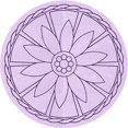 thumbnail image 1 of Ahgly Company Tapis d'Intérieur Lavables en Machine, Ronds, Transitionnels, Violets, Orchidées, Ronds de 3', 1 of 7