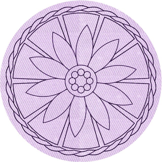 Ahgly Company Tapis d'Intérieur Lavables en Machine, Ronds, Transitionnels, Violets, Orchidées, Ronds de 3'